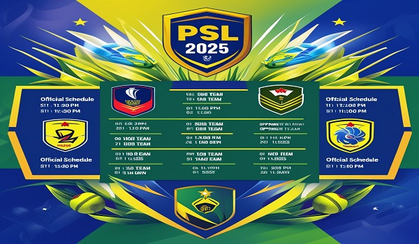 PSL 2025: Schedule and Team Lineups