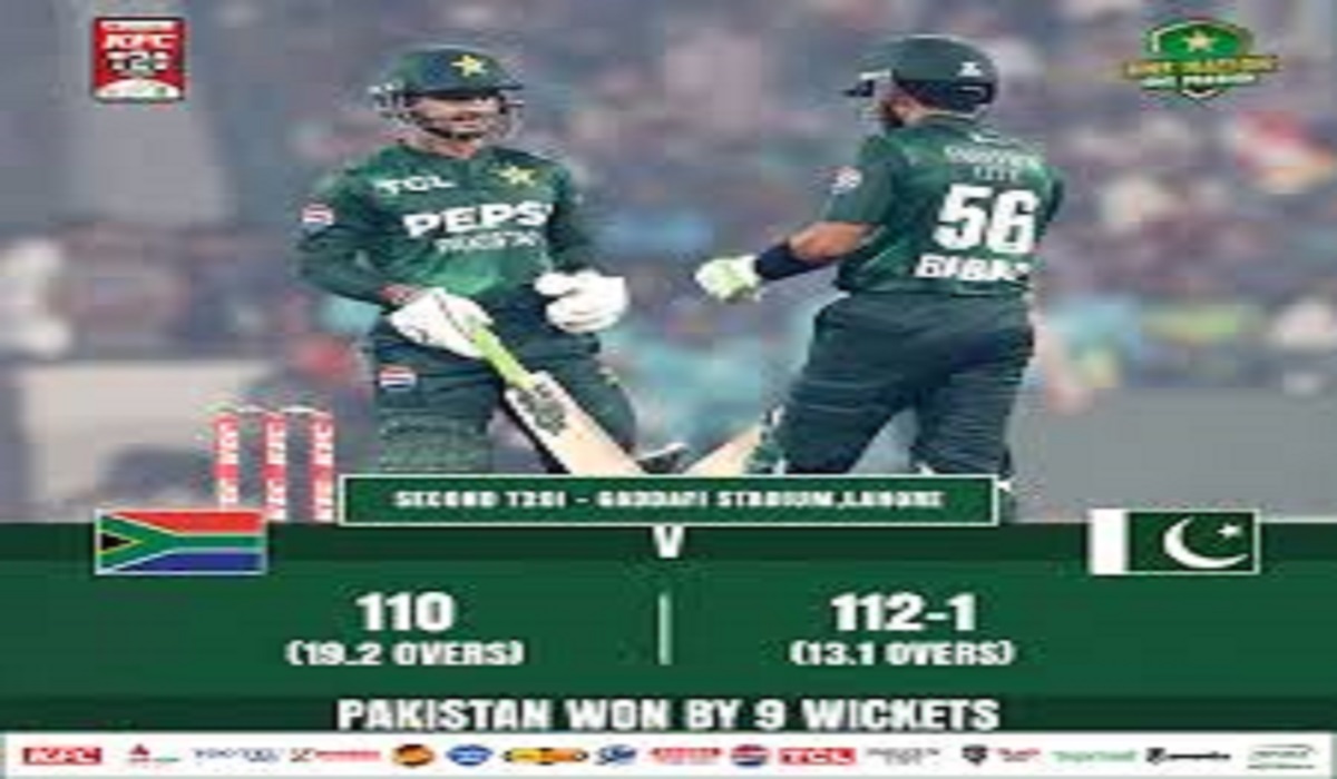 South Africa Vs Pakistan: Pakistan won by 9 wickets
